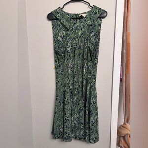 Michael Kors green paisley Shibori dress (XL) NWOT
